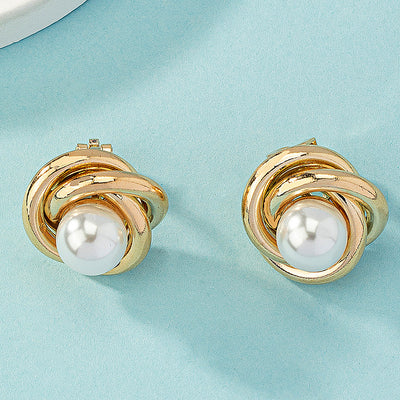 OPALEA | Designer Earrings (Inlaid Pearls + Metallic Filigree)