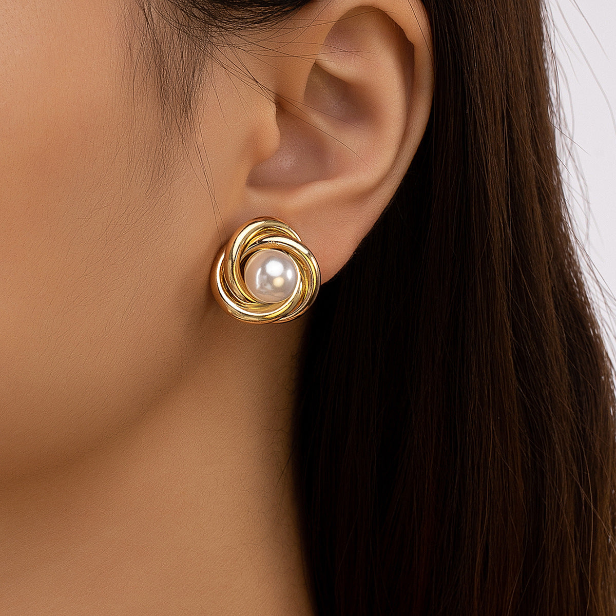 OPALEA | Designer Earrings (Inlaid Pearls + Metallic Filigree)