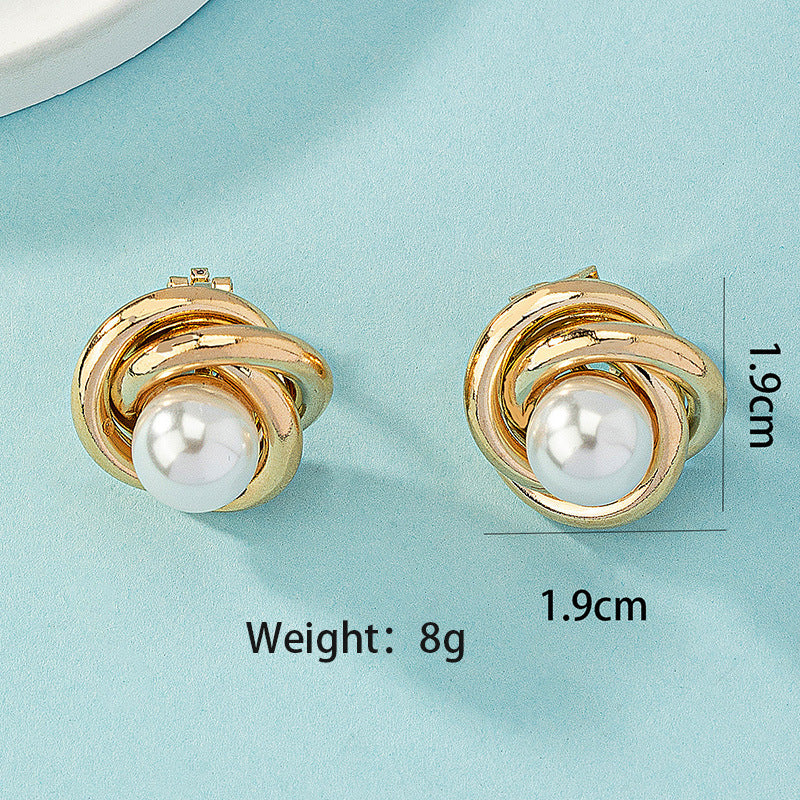 OPALEA | Designer Earrings (Inlaid Pearls + Metallic Filigree)