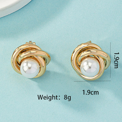 OPALEA | Designer Earrings (Inlaid Pearls + Metallic Filigree)