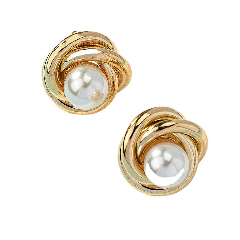 OPALEA | Designer Earrings (Inlaid Pearls + Metallic Filigree)